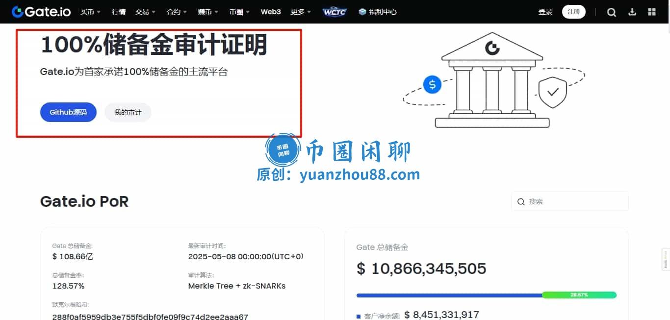 Gate.io交易所储备金