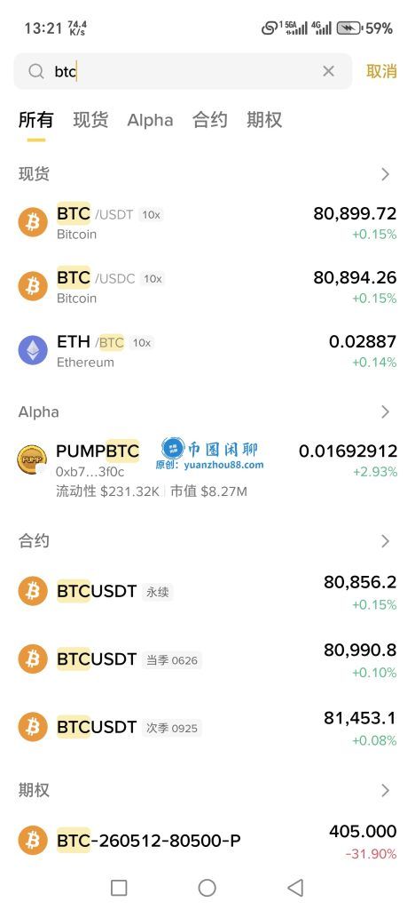 BTC/USDT交易对
