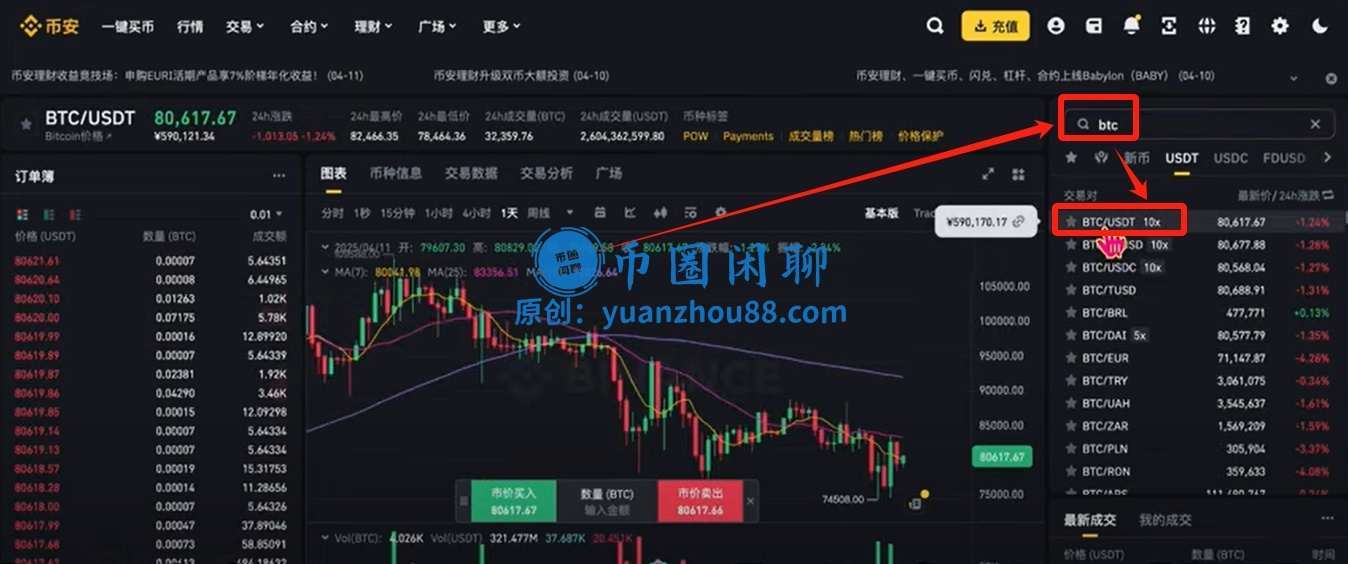 BTC交易对