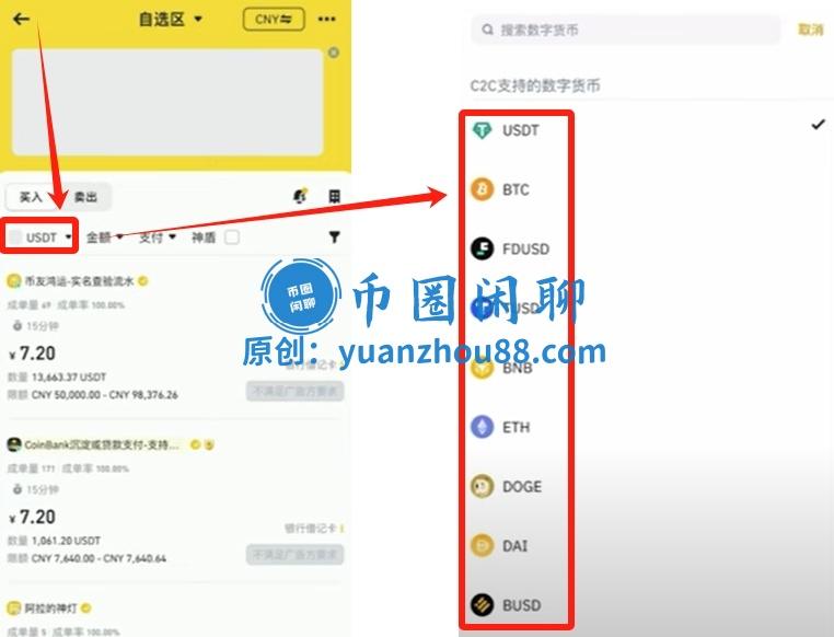 选择币种