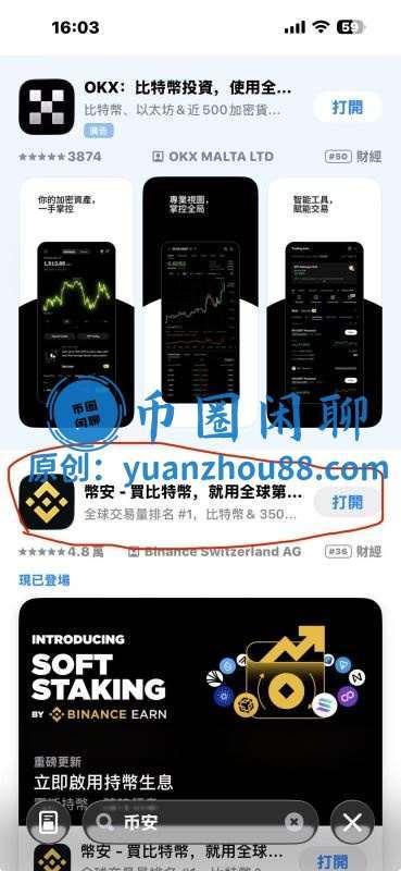 搜索并下载币安