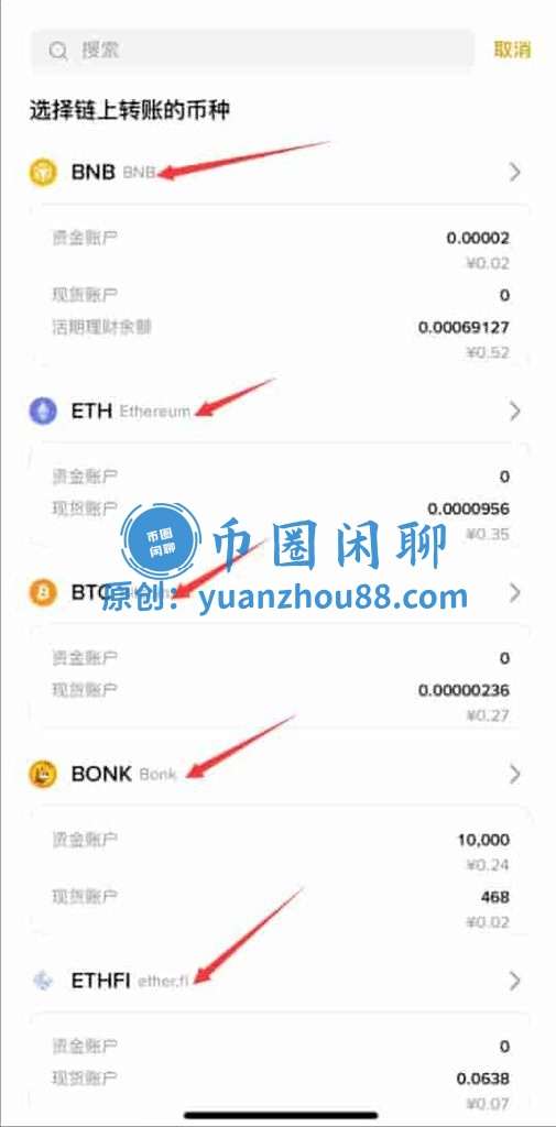选择币种