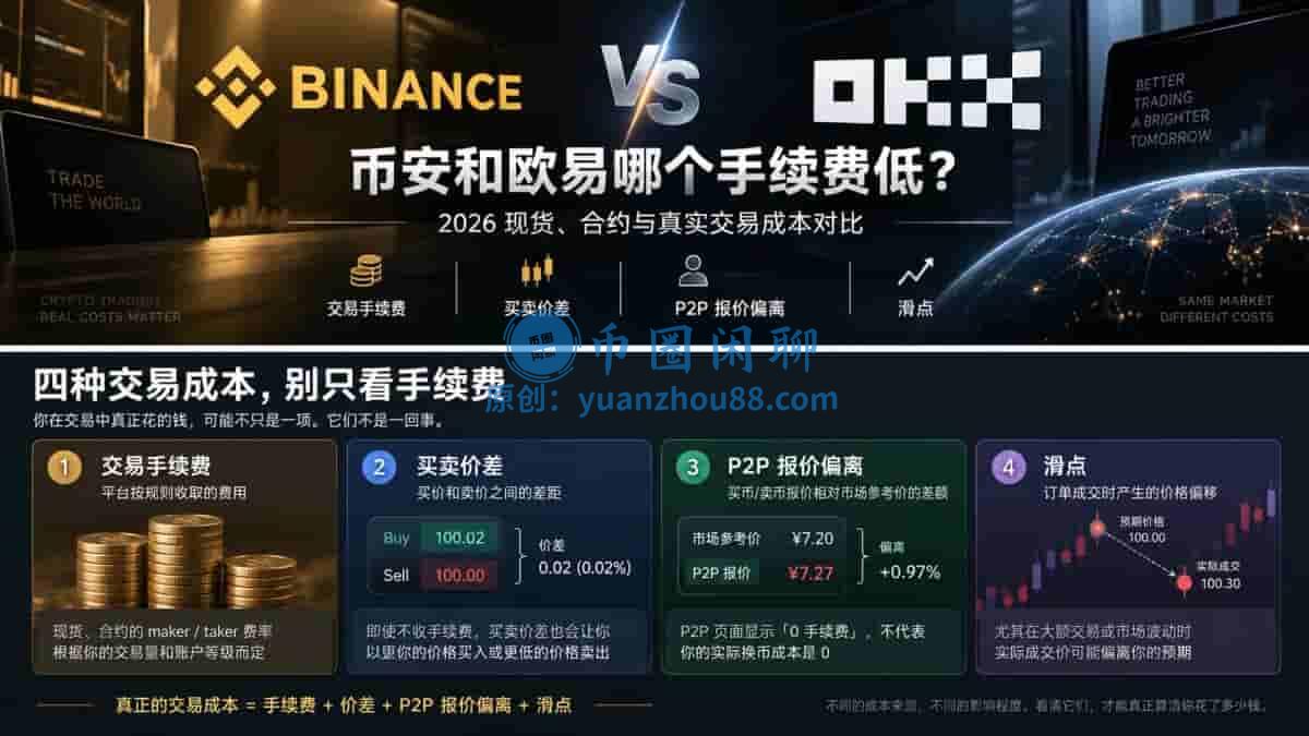 币安和欧易的手续费谁家更低？现货、合约逐项算